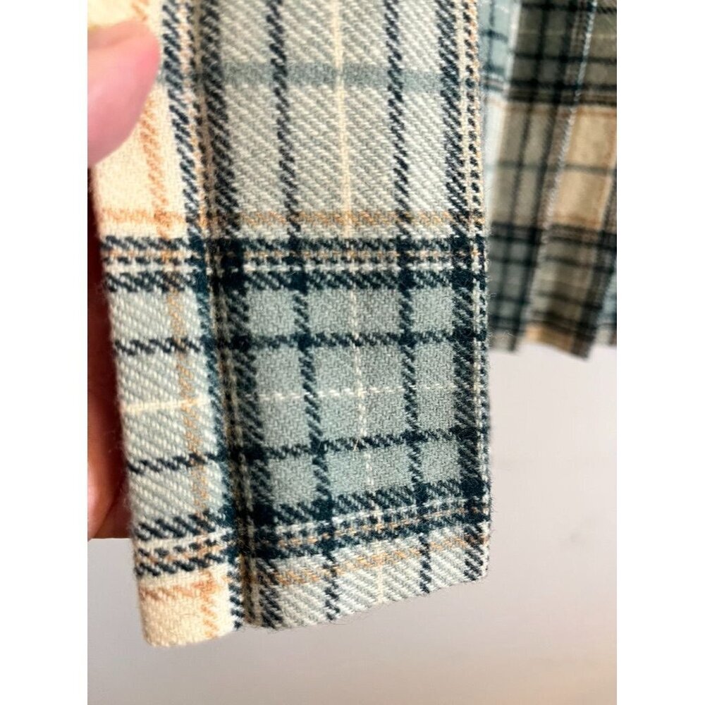 Vintage Tartan Pleated Plaid Wool Skirt 12 Green Academia Scottish Clan Chic 70s - Picture 2 of 11